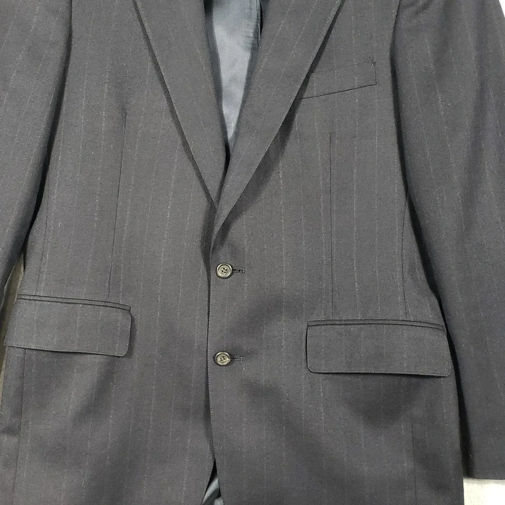 Polo University Club Ralph Lauren Mens‎ Pinstripe Blazer Suit Jacket Navy 42 L
